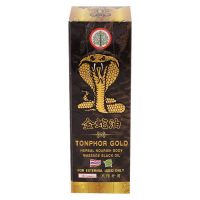 TONPHOR GOLD Herbal body massage black oil ต้นโพธิ์ โกลด์ แบล็ค ออย ผลิตภัณฑ์นวดผิวกาย 50 มล.