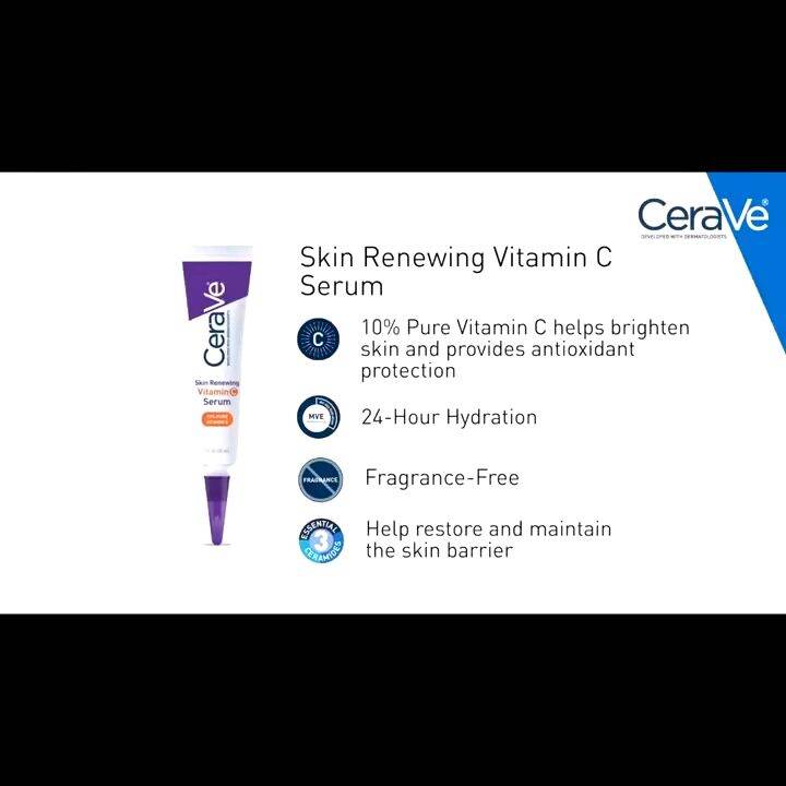 Cerave Vitamin C Serum With Hyaluronic Acid Skin Brightening Serum Face