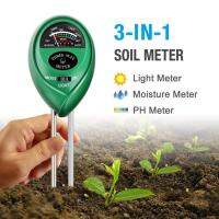 pH meter 3in1 เครื่องวัดแบบเข็ม pH ในดิน, วัดความเข้มแสง, ความชื้น