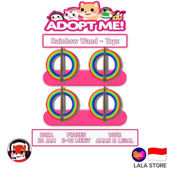Adopt Me Toys Rainbow Wand Roblox Lazada Indonesia