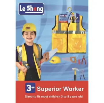 Funny Construction Worker Costume Kit Kids Boys Children Role Play Toy Set  Career Costumes Heavy Worker Cosplay - Tool Toys - AliExpress