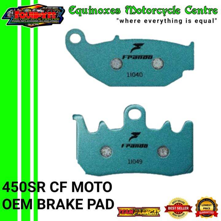 BRAKE PAD 450SR FRONT REAR CF MOTO Lazada PH