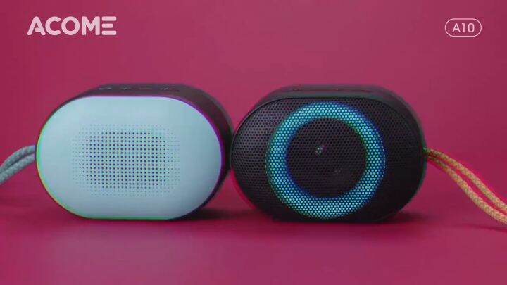 ACOME A10 Bluetooth Speaker 10W IPX6 Waterproof RGB Light Rhyme Rave ...