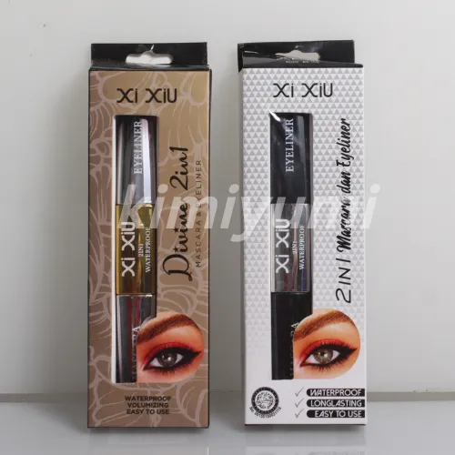 xi xiu 2 in 1 mascara dan eyeliner/mascara dan eyeliner/mascara/eyeliner tahan lama/dengan