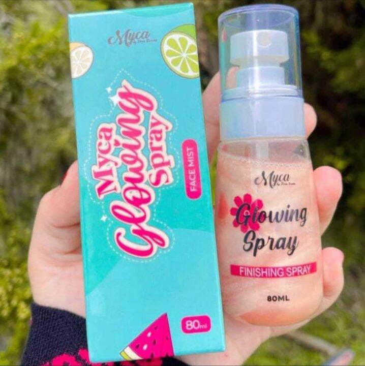 Spray Muka Myca Glowingfinishing Spray Gliter Lazada