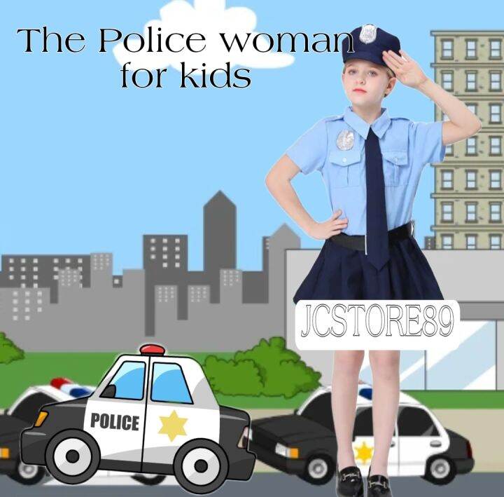 Police Woman Costume For Kids | Lazada PH