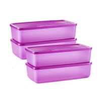 Tupperware Double So Fresh (1 Pc) กล่องทัพเพอร์แวร์ (ขายแยกใบ) แบบสี่เหลี่ยมยาว สำหรับถนอมอาหารในตู้เย็นให้อาหารสด ใหม่