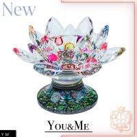 ??พร้อมส่งในไทย?? ห่อแน่น!!! เชิงเทียนดอกบัวแก้วคริสตัล Fityle Crystal Lotus Flower Candle Holder Tealight