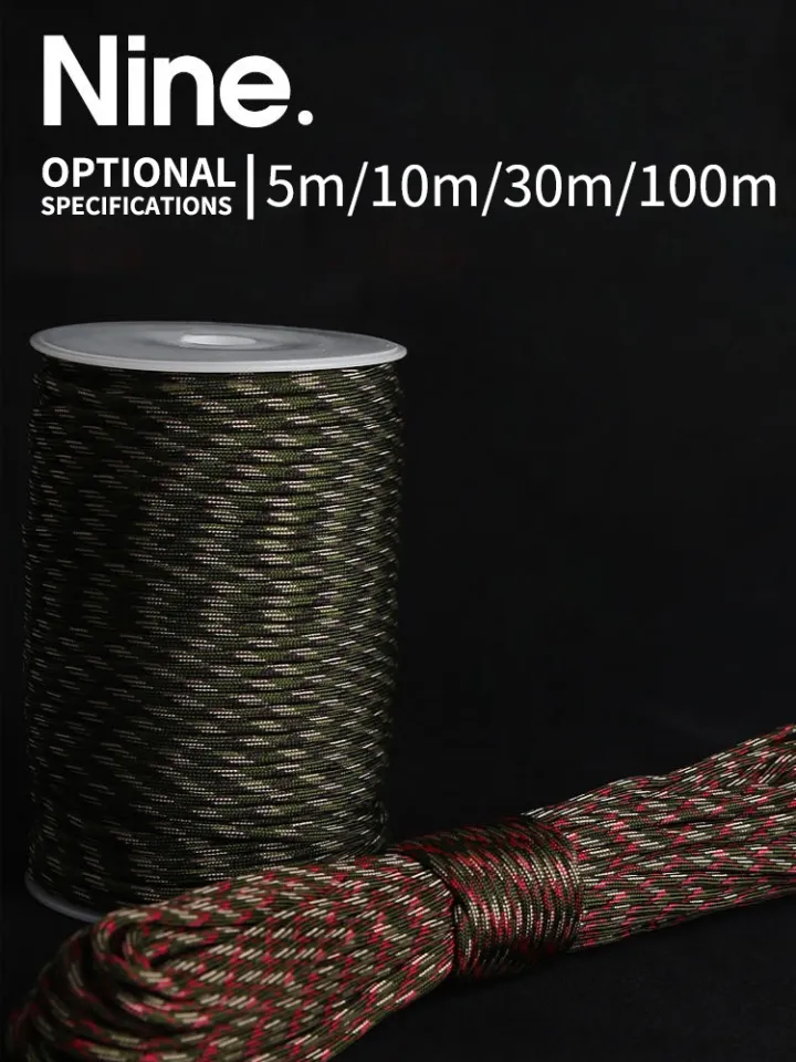 30m Dia.4mm Cores Parachute Cord Lanyard Outdoor Camping Rope