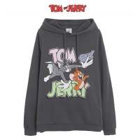 เสื้อฮู้ด สเวตเตอร์ สีเทา ลาย Tom&amp;Jerry แบรนด์❣️DISNEY ❣️แท้?% (TS176）