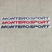 โลโก* MONTEROSPORT ติดฝากระโปรงหน้า รถ มิตชูบิชิ ขนาด 58 x 3.3 cm ตัวอักษรแยก