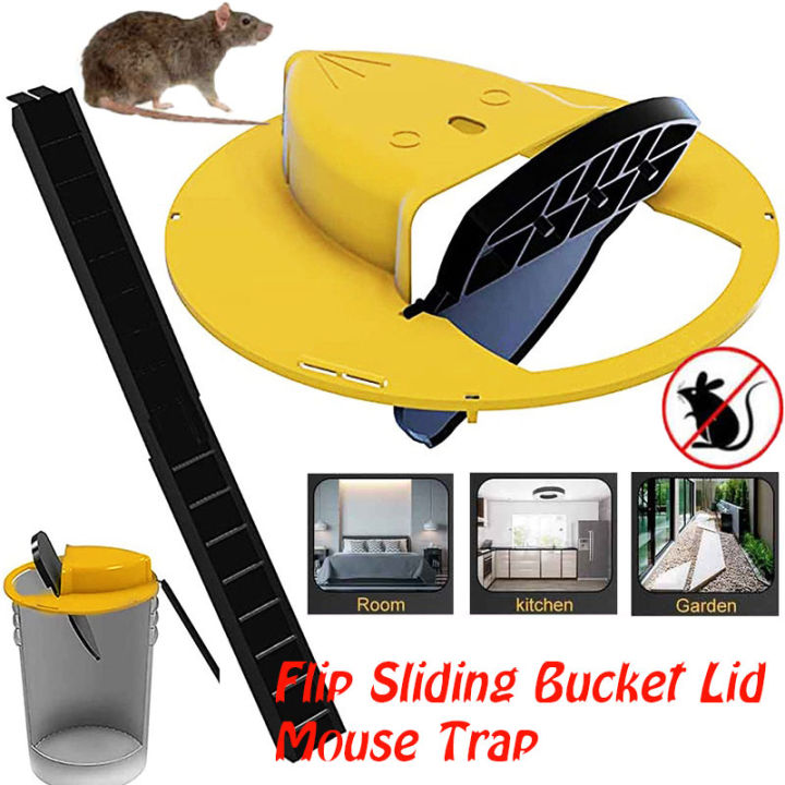 Bucket Mouse Trap Flip and Slide Bucket Lid Rat Trap Indoor Outdoor Mice  Trap 