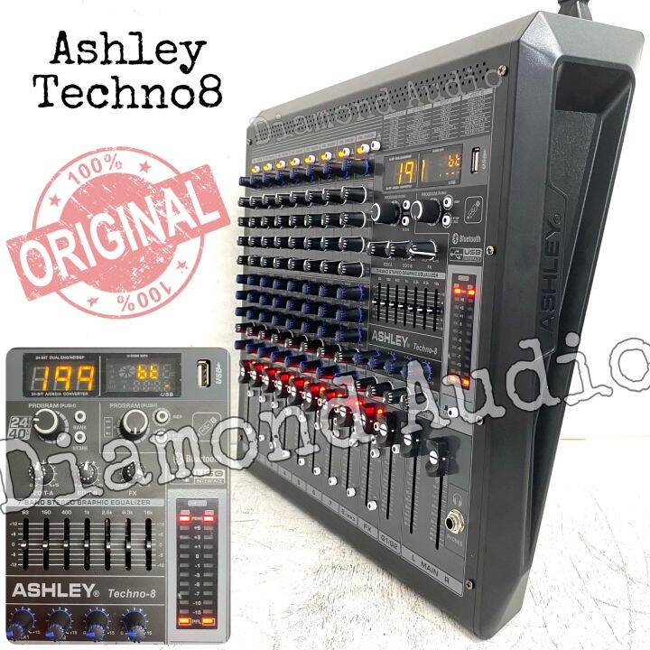 Mixer Audio Ashley Techno8 Usb Bluetooth Recording Original Mixing ...