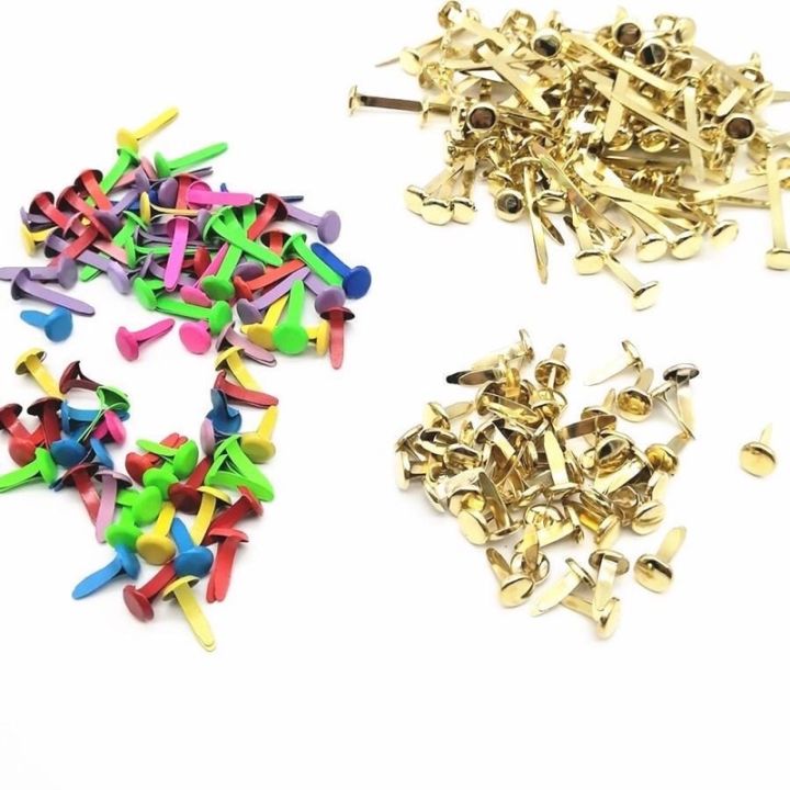 10 pcs Two Feet Nail/ Metal Split Pin/ Colour brad pin/ Gold split pin ...