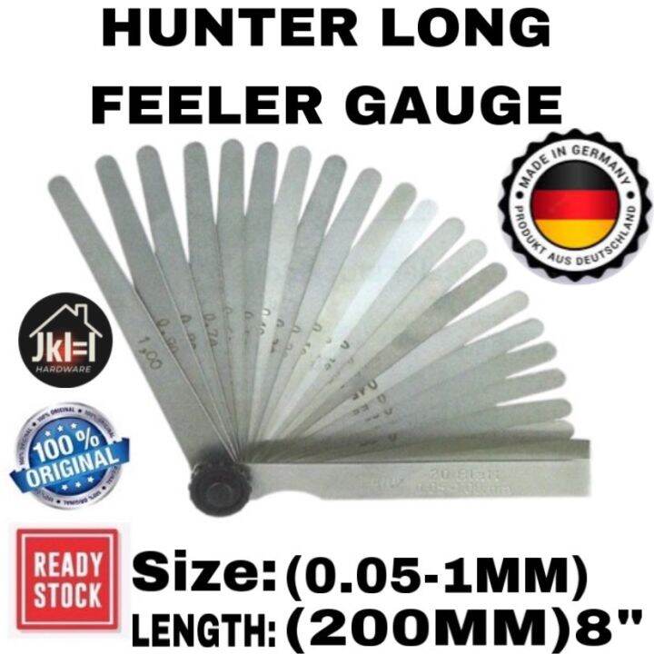 (100ORIGINAL) 200MM 8" HUNTER FEELER GAUGE "MADE IN GERMANY" Lazada