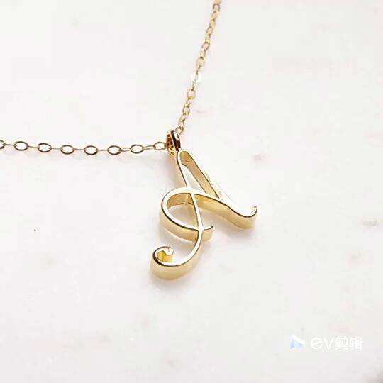 【Ready Stock/COD】Minimalist Luxury Alphabet Initial Necklace Alphabet ...