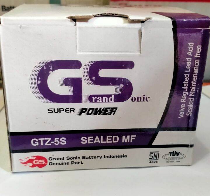 AKI GS super power GRAND SONIC GTZ5S cocok untuk motor Beat, Vario