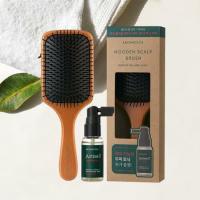 AROMATICA Scalp Massage Kit (Wooden Scalp Brush + Anti Hair Loss Tonic