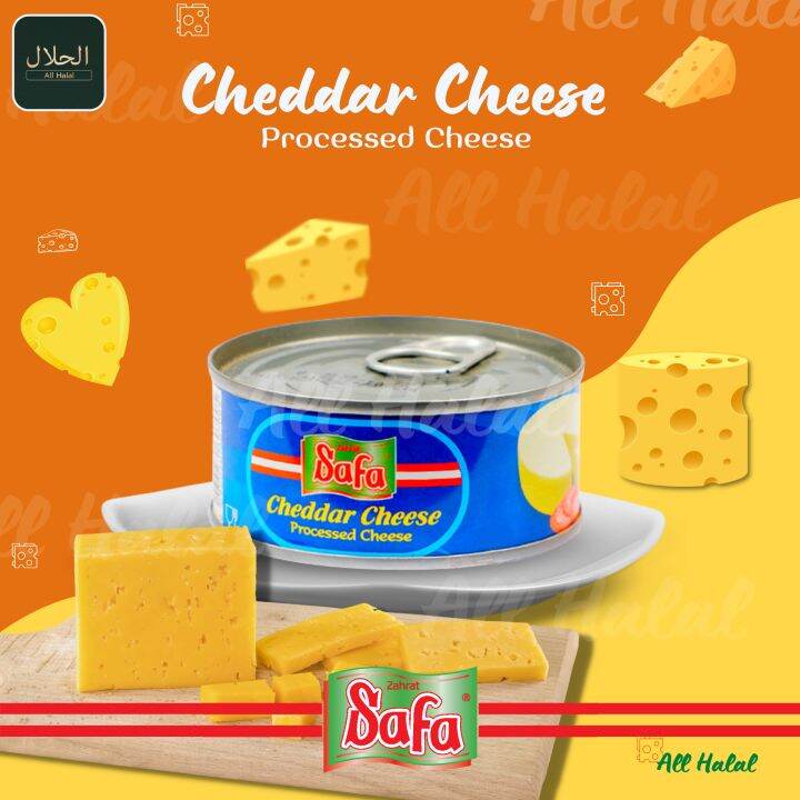 Cheddar Cheese Processed Cheese เชดดาชีส ชีสแข็ง | Lazada.co.th