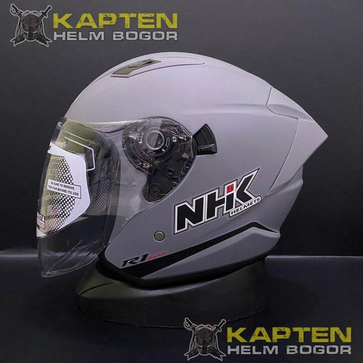 Nhk R1 Max Helm NHK R1 Max Solid Grey Doff | Lazada Indonesia