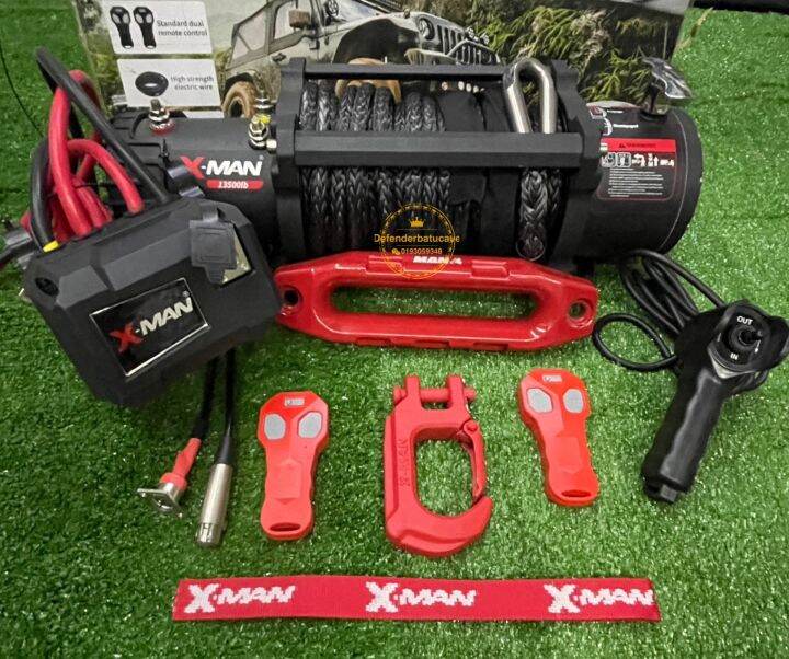 Electric Winch 13500LB Plasma Rope Defender 12v XMan Lazada