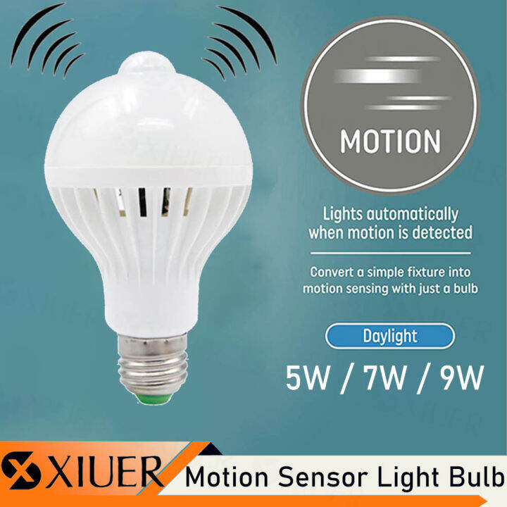 Motion Sensor Light Bulb E27 Base Infrared Induction LED Light Bulb 5W