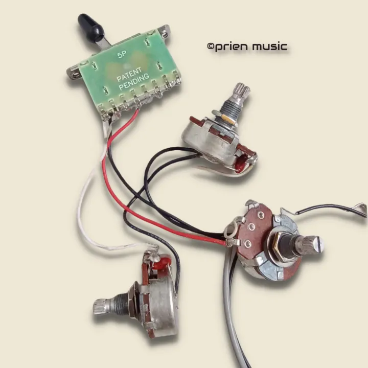 Rangkaian wiring potensio switch 5P stratocaster volume tone tone ...
