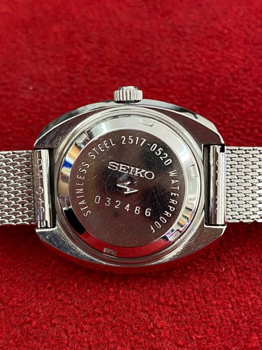 seiko-matic-lady-17-jewels-automatic-ตัวเรือนสแตนเลส-นาฬิกาผู้หญิง-มือสองของแท้