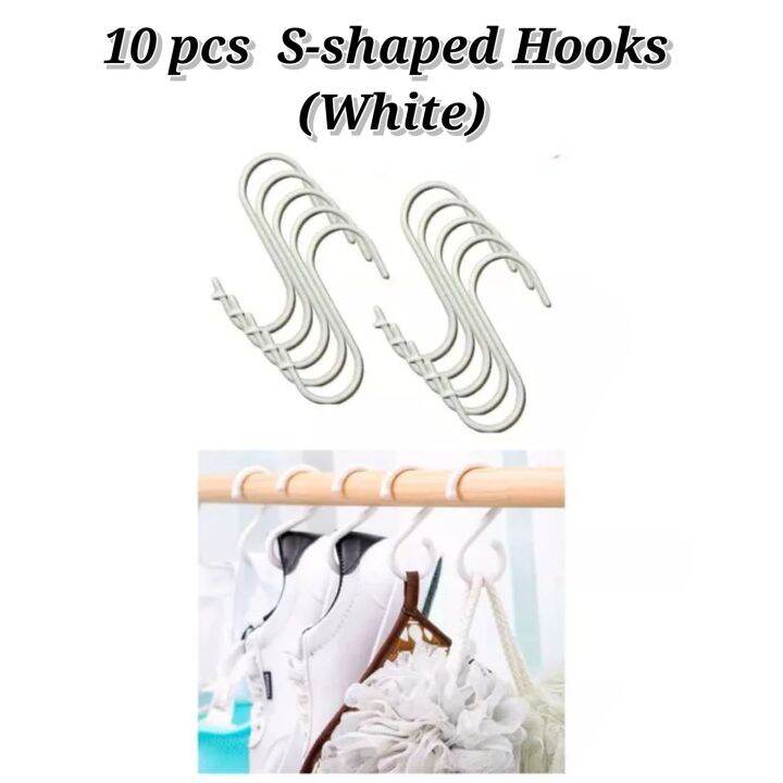 10 pieces Sshaped Hooks 8cm&10cm (White) S Hooks Lazada PH