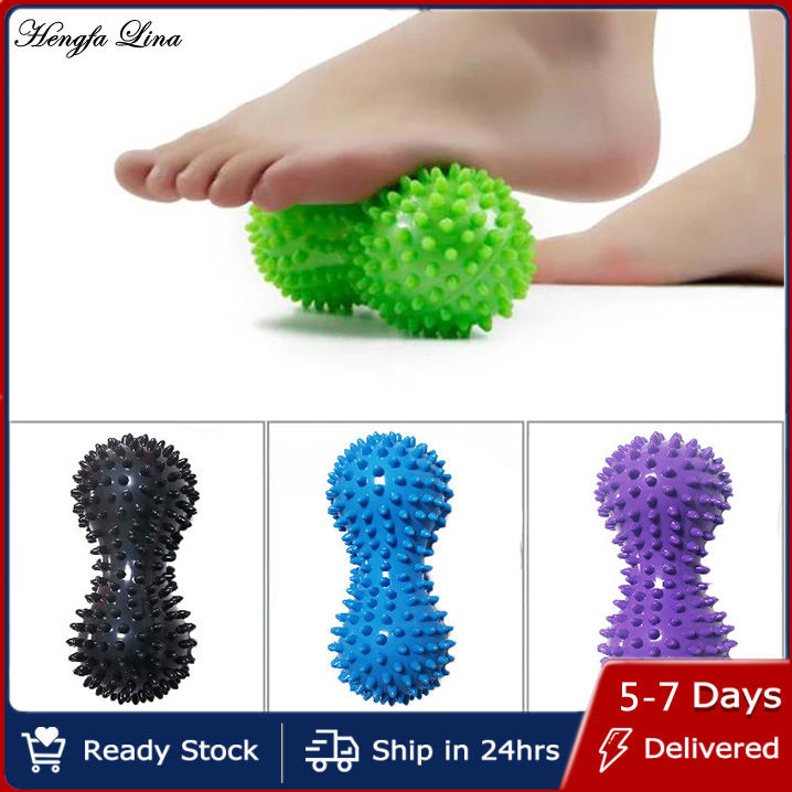 Hengfa Lina Foot Massage Roller Peanut Double Lacrosse Spiky Ball Myofascial Balls For Plantar 7859