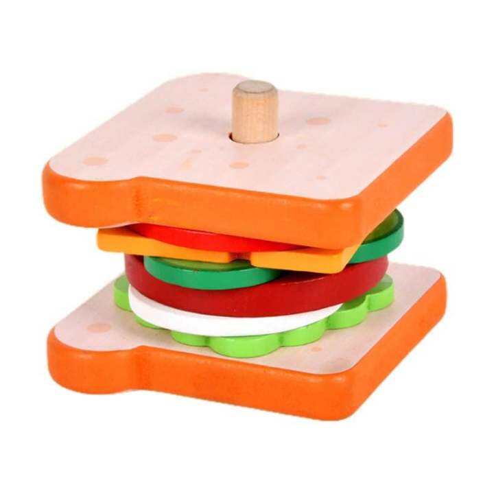 atoys-hamburger-sandwich-พร้อมการ์ดจัดลำดับ-10-ใบ-เสริมพัฒนาการ-ของเล่นไม้-ฝึกการเรียง