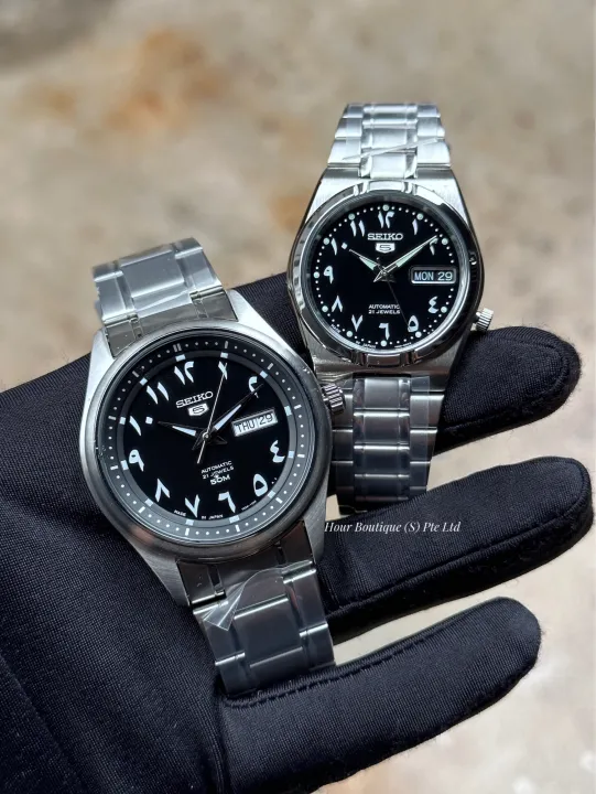 Brand New 100% Authentic Seiko 5 JAWI Arabic Dial Pair Watch SNKP21J1  SNK063J5 | Lazada Singapore