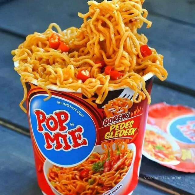 Indomie Pop Mie Instan Goreng Pedes Gledek Free Saus Sambal Sachet Lazada Indonesia