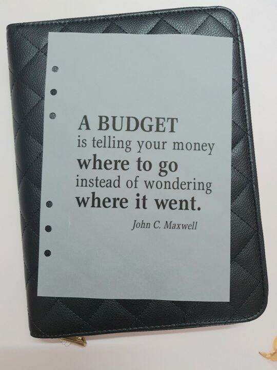 A5 VELLUM DASHBOARD WITH PVC COVER SHEET (A BUDGET IS TELLING YOUR