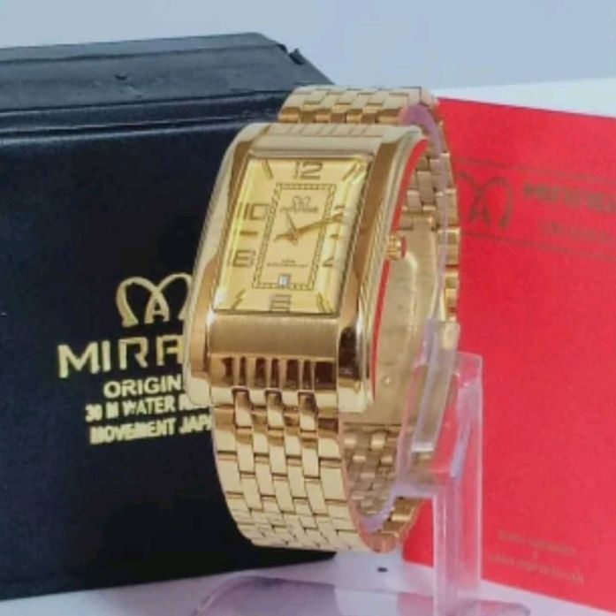 Jqm Tangan Pria Mirage 7396 Bsp L Segi Gold Original Water Resistant