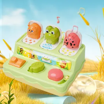 Interactive Pop Up Animals Toy Peekaboo Switch Button Box Treasure Surprise  Box Hide Seek Game Baby Early Education Puzzle Game