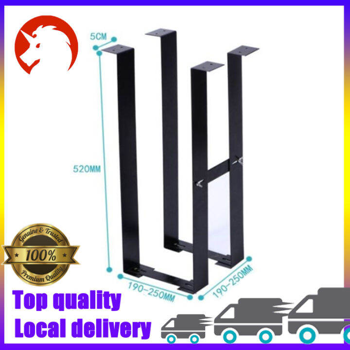 Black Universal PC Case Holder Under Desk Adjustable CPU Stand Lift