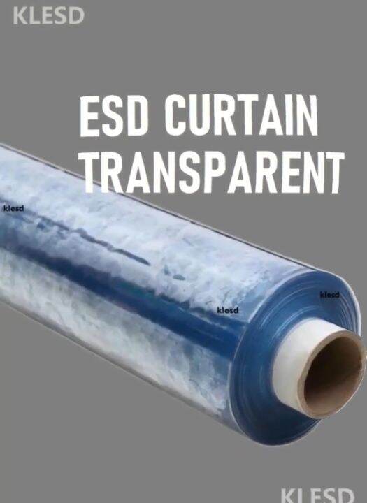 ESD Grid PVC Sheet Anti Static curtain With Conductive Carbon Lines