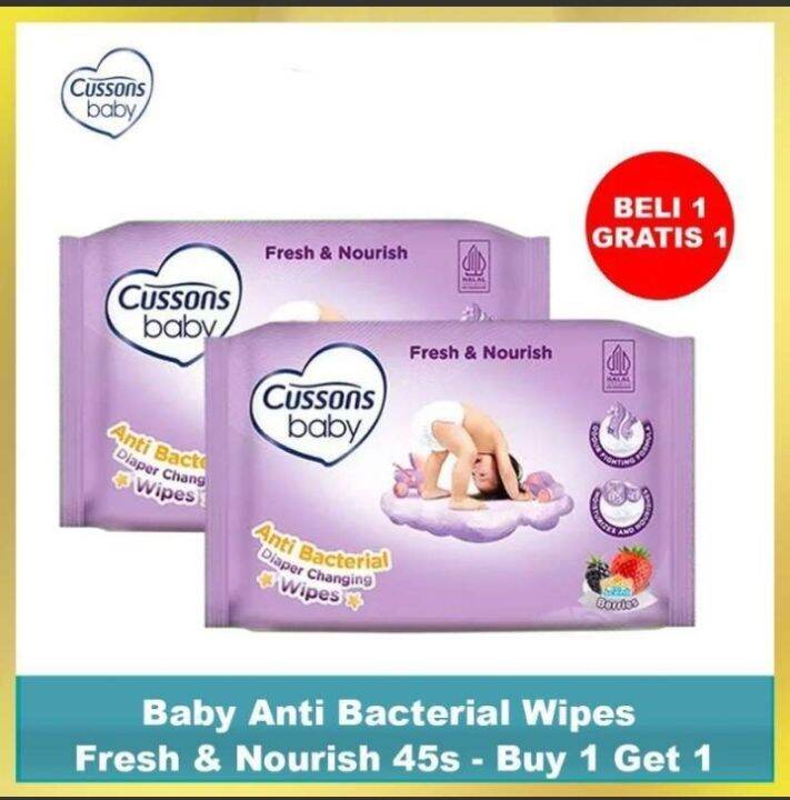 cussons baby wipes fresh & nourish promo buy 1 get 1 Lazada Indonesia