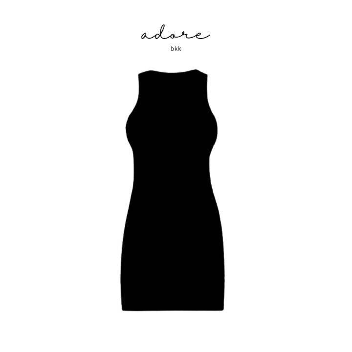 adorebkk-glamour-dress-เดรสสั้นสีดำ