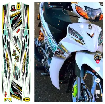 Tem Xe Yamaha Sirius Xanh Trắng Đen Ohlins  354  Decal Thượng Hải