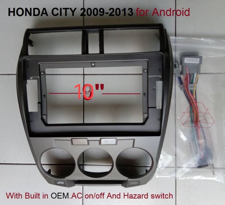หน้ากากวิทยุ-honda-city-ปี2010-2013สำหรับเปลี่ยนจอ-android-10-พร้อมสายไฟ-androidตรงรุ่น