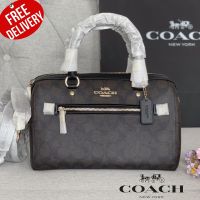 กระเป๋าทรงหมอน ROWAN SATCHEL IN SIGNATURE CANVAS (#COACH83607)