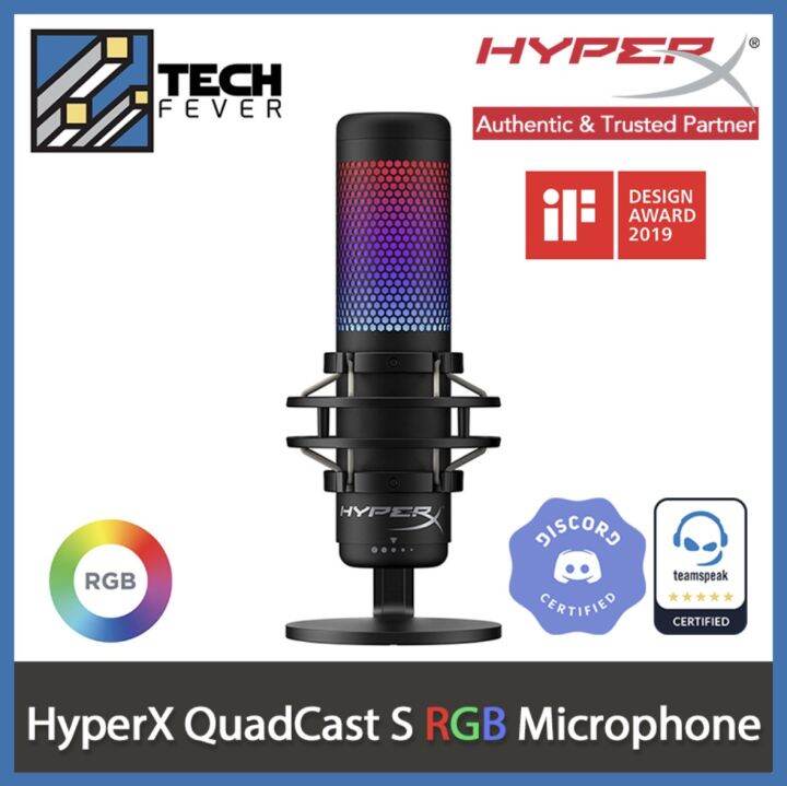 Original HyperX QuadCast S RGB USB Condenser Microphone for PC, PS4