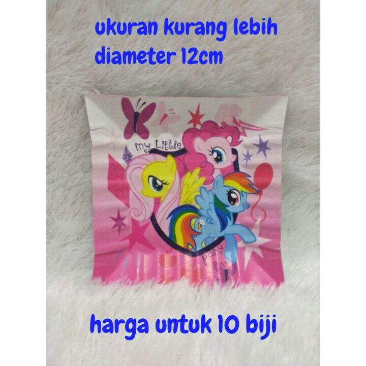 piring kertas kue cake happy birthday ulang tahun karakter kuda poni my