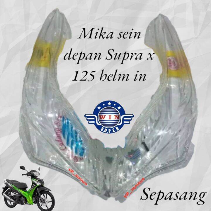 Kaca Mika Lampu Sein Sen Riting Depan Supra X Helm In Kyz Kanan Kiri Set Merk Win Lazada