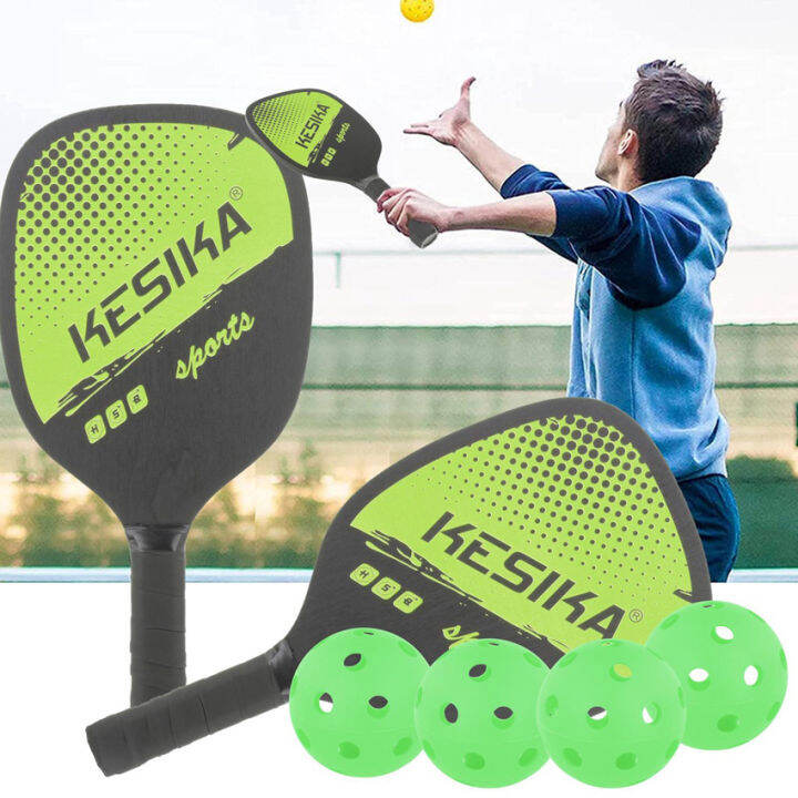 Pickleball 40 Drilled Holes Set of 2 Pickleball Paddle Rackets Set 2