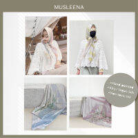 [MUSLEENA] HOMEBODY SCARF . 4 Colours . ผ้าพันคอ ผ้าคลุมผม ลายเพ้นท์มือสีน้ำมัน เนื้อผ้าVegan Silk พิมพ์แบบปลอดสาร บรรจุในกล่องแข็ง พร้อมการ์ด