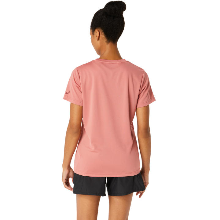 asics-asics-spiral-graphic-ss-tee-women-training-เสื้อ-ผู้หญิง-เสื้อ-เสื้อคอกลม-ของแท้-light-garnet