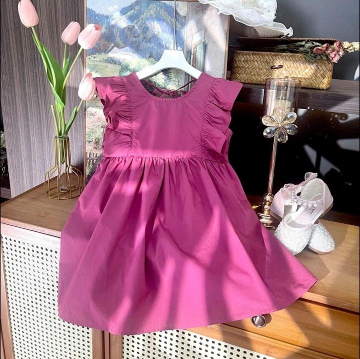 Váy ARYN K mầu hồng đậm cutout phần vai - VnnShop